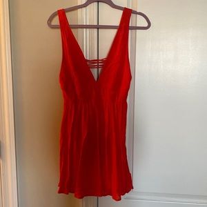 Mini red dress